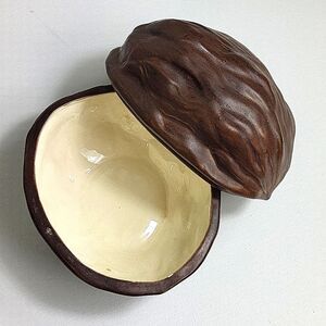 Vintage Ceramic Walnut Dish 70s